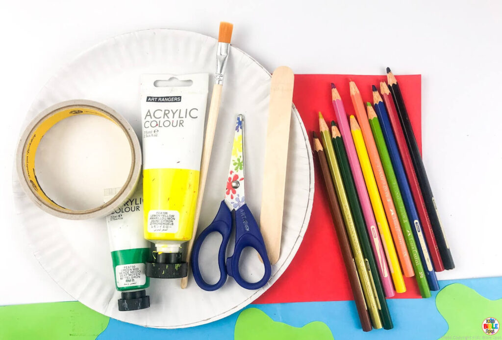 craft materials for the adam and eve paper plate craft for kids bible story craft