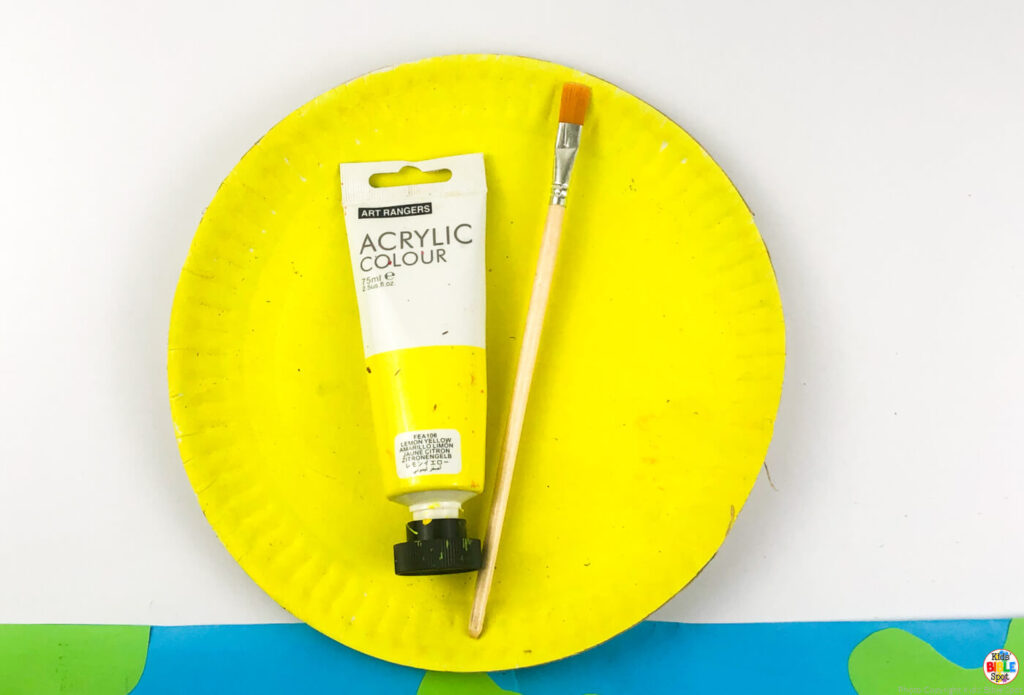 paper plate painted yellow for adam and eve paper plate bible craft for kids